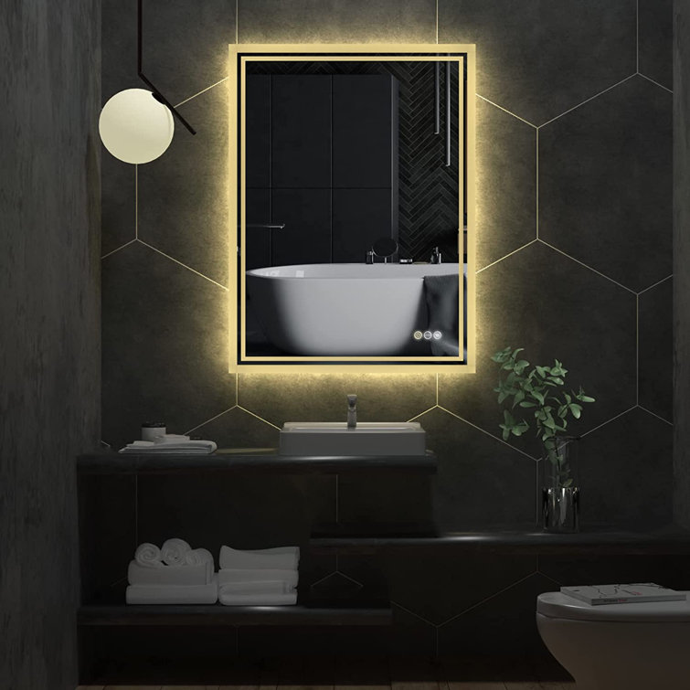 Ivy Bronx Backlit LED Bathroom Vanity Mirror Anti-Fog | Wayfair.co.uk